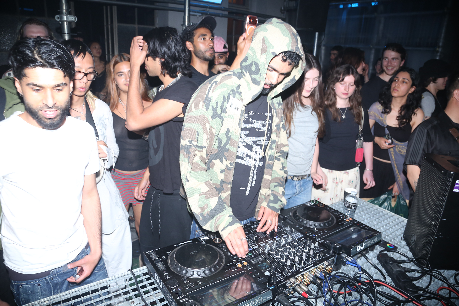 Amil Raja DJing to a packed crowd