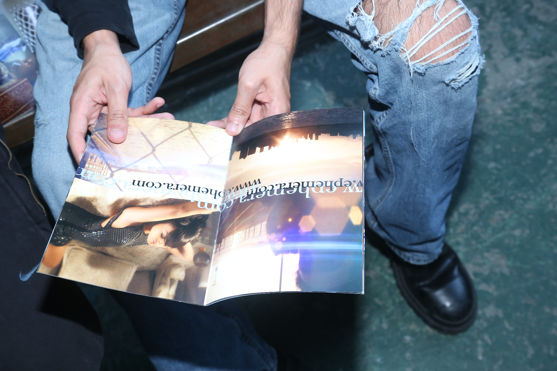 Ephemera zine held open