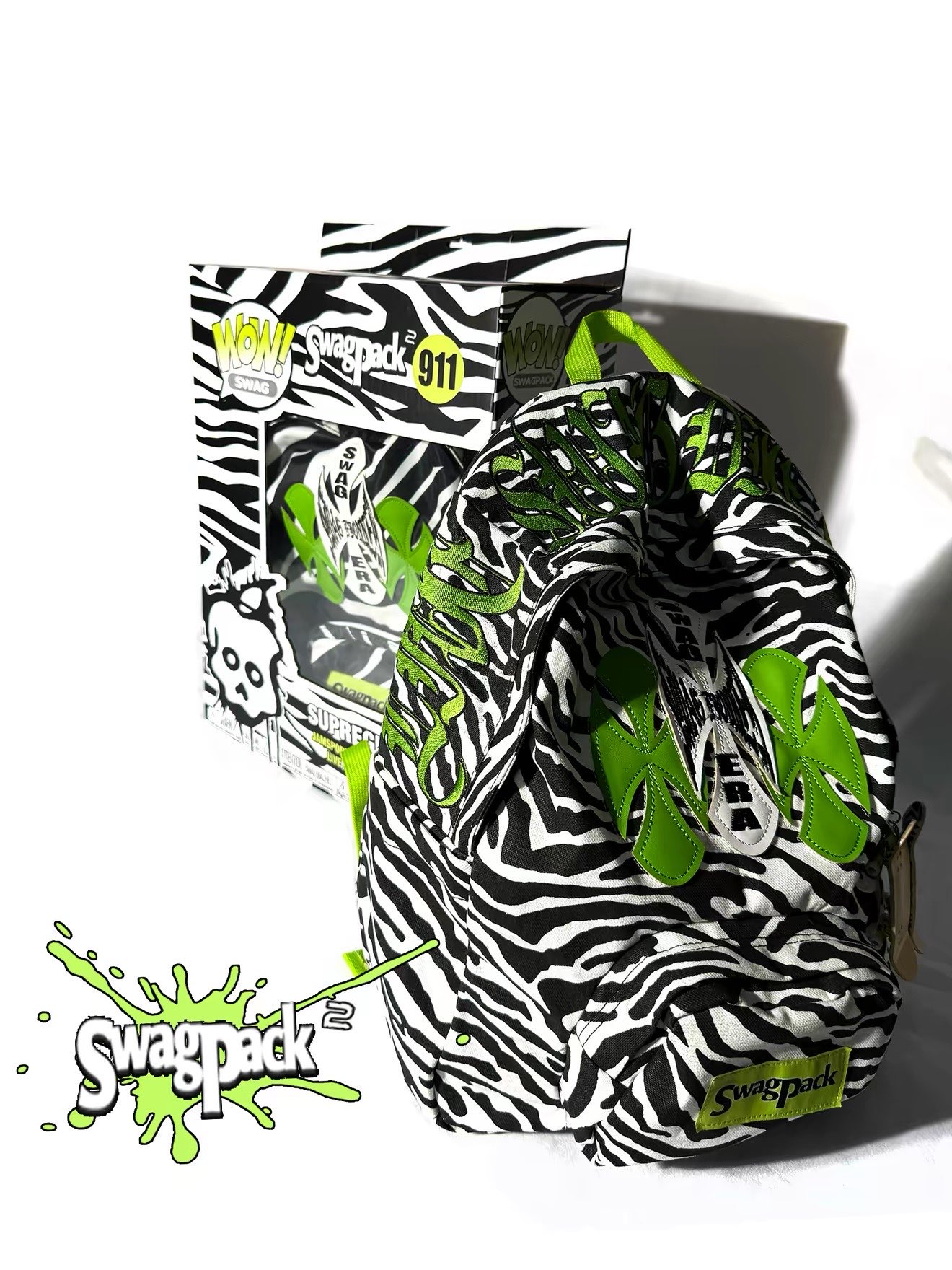 Swagpack zebra-print backpack