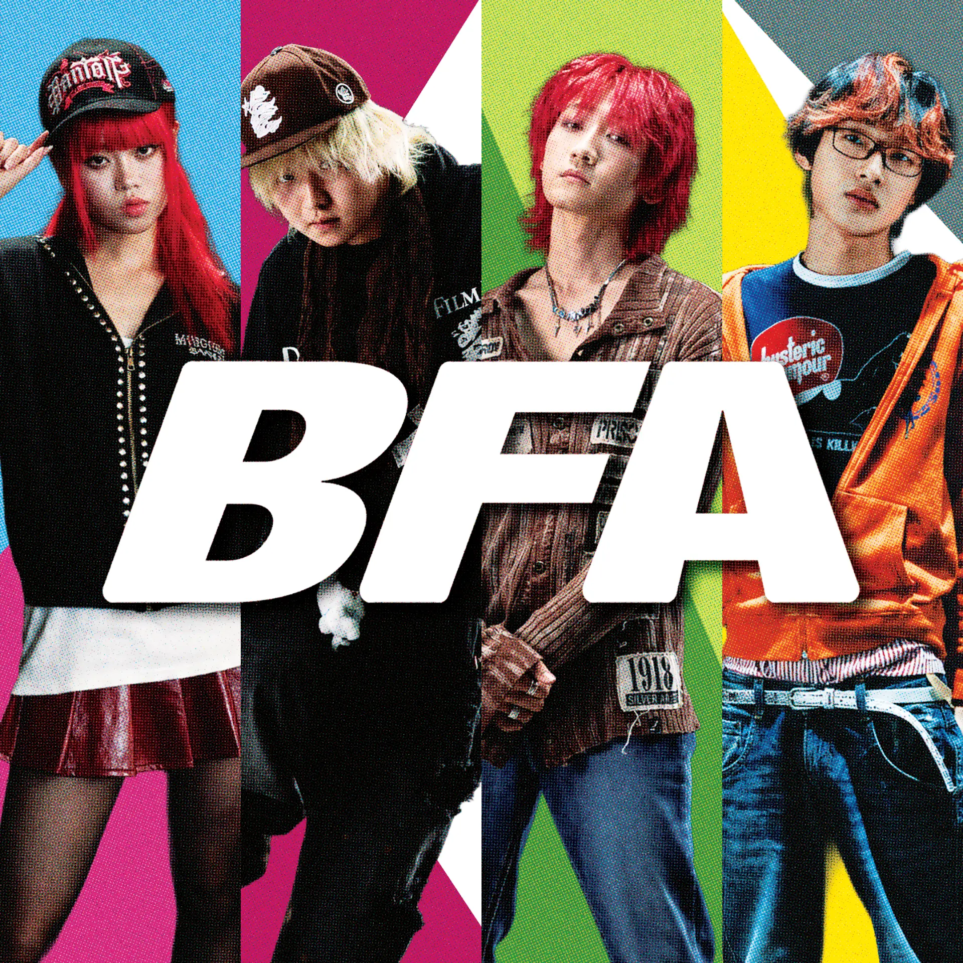 Four-panel BRAINFREEZE press photo with the BFA wordmark